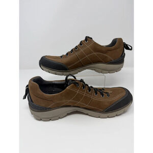 Clarks Wave WalkTrek 9.5 M Brown Leather Waterproof Rocker Sole Sneakers (VGUC)